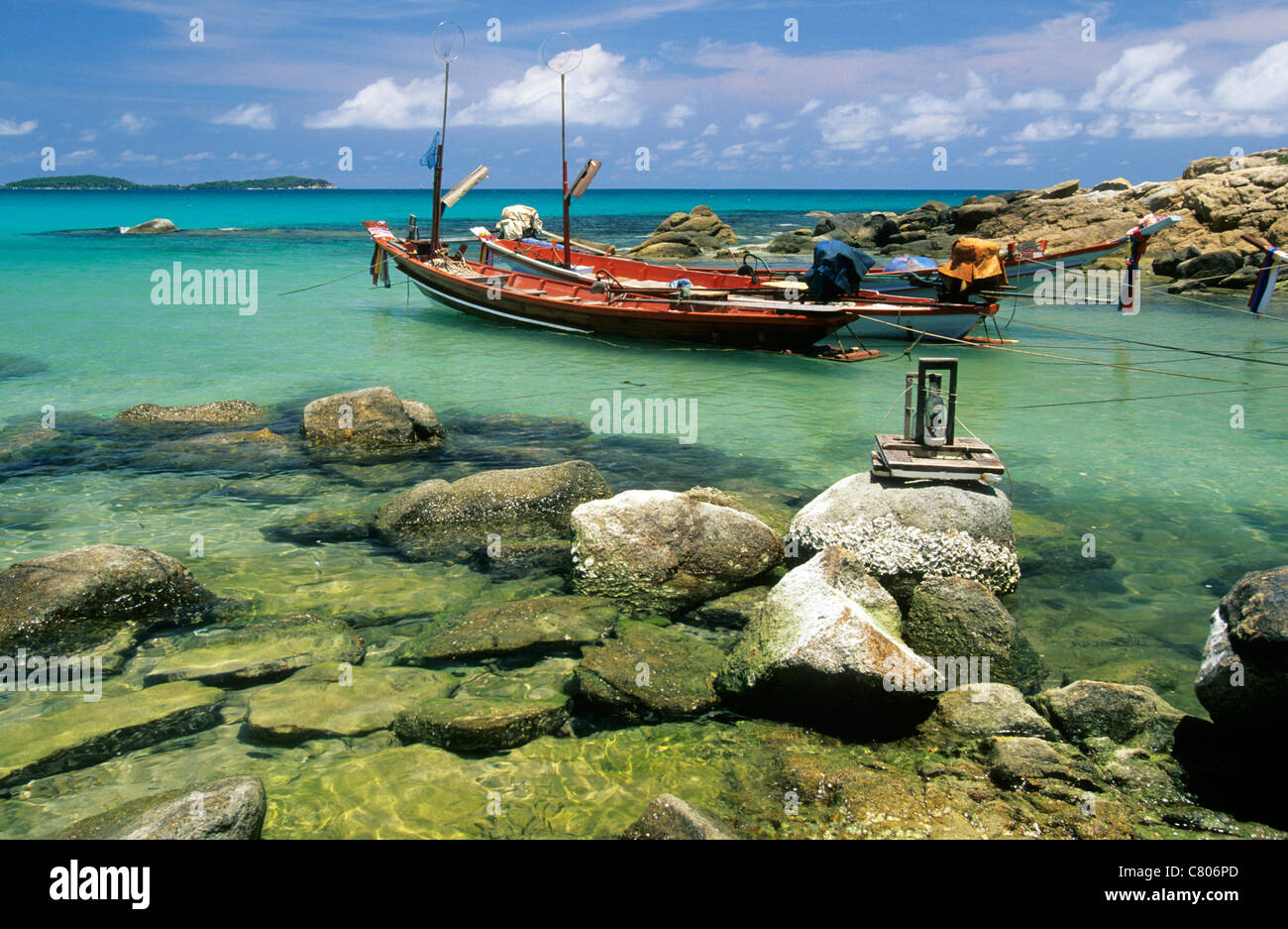 La Thaïlande, l'île de Koh Samui, Chaweng beach e Bay Banque D'Images