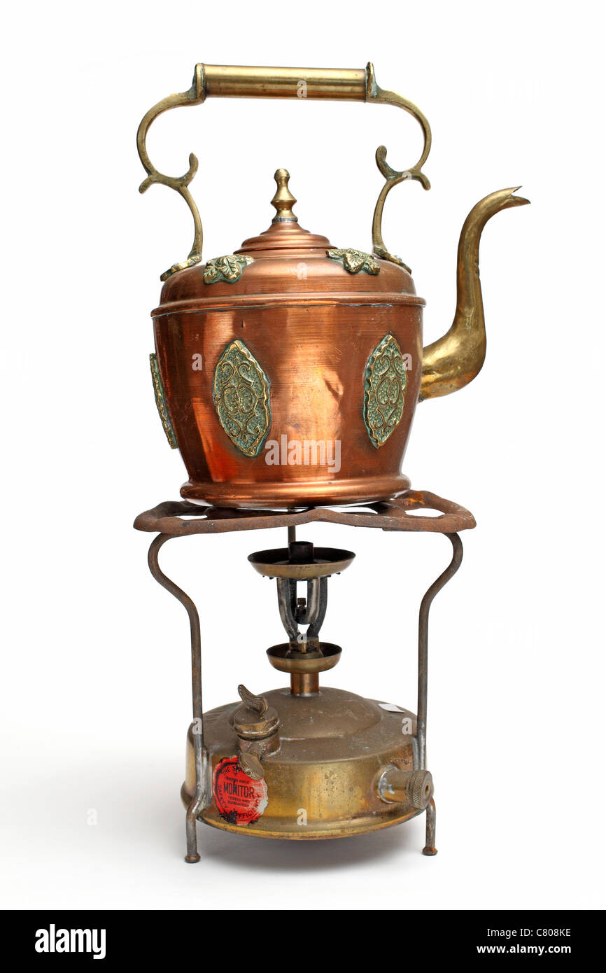 Théière rétro cuisinière à gaz Banque D'Images