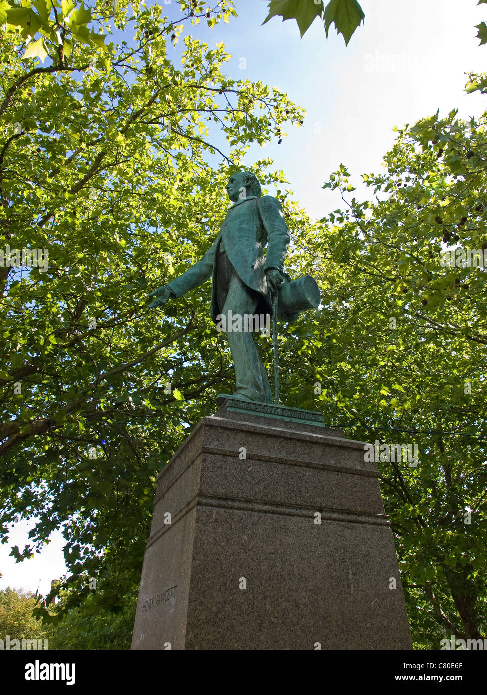 Statue de Henry Fawcett Place du Marché Salisbury Wiltshire England UK Banque D'Images