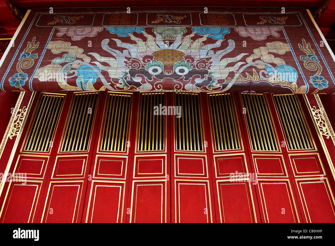 Vietnam, Hue, la Cité pourpre interdite, Temple mieu Banque D'Images