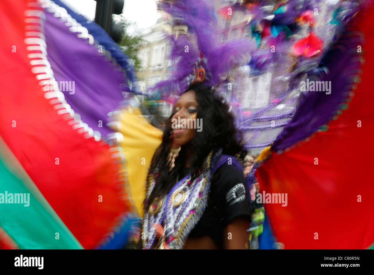 Costume (ou Mas) défilé à Notting Hill Carnival, Notting Hill, Londres, Royaume-Uni Banque D'Images