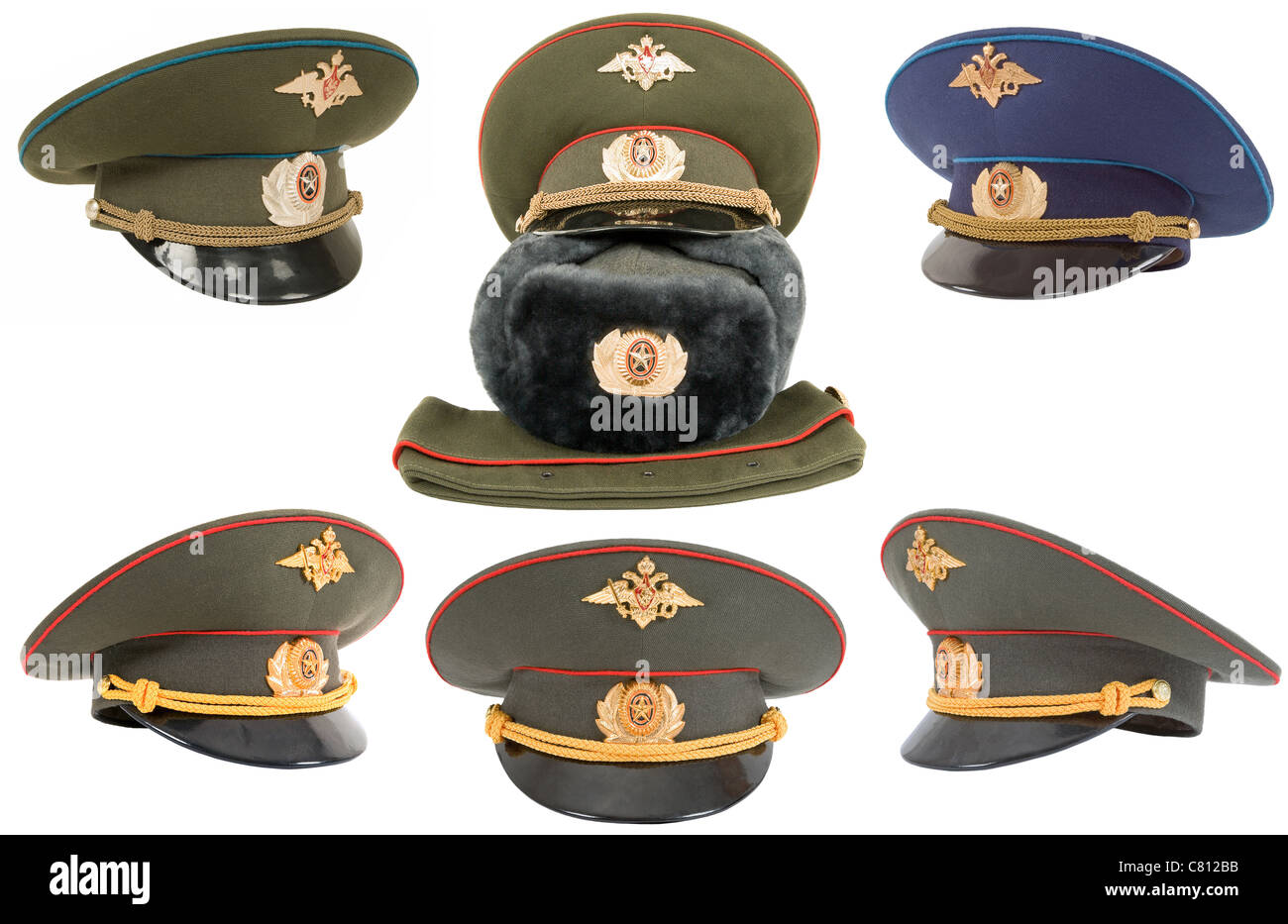 L'armée russe hats Banque D'Images