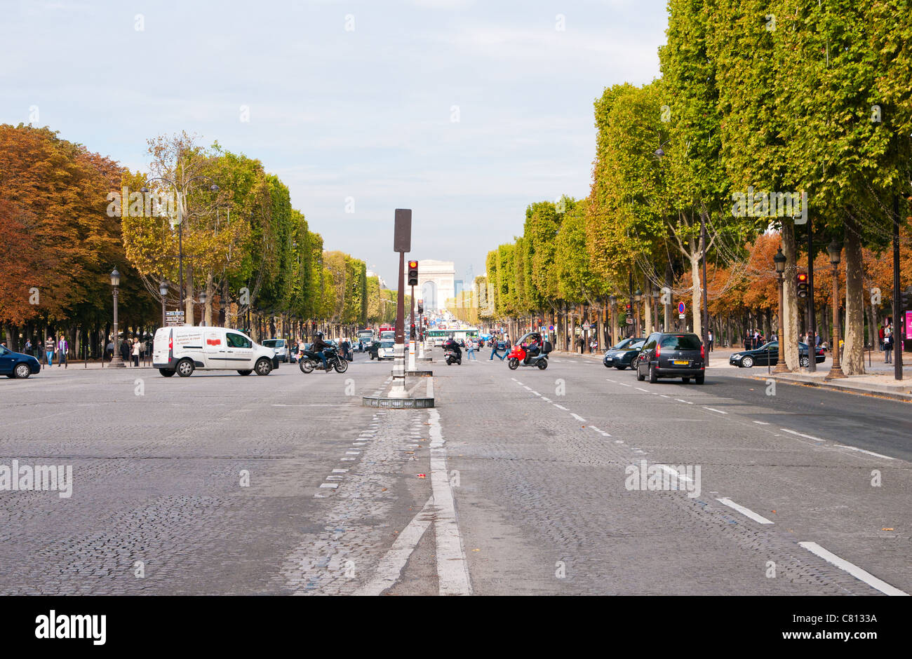 L'Avenue des Champs-Élysées Banque D'Images