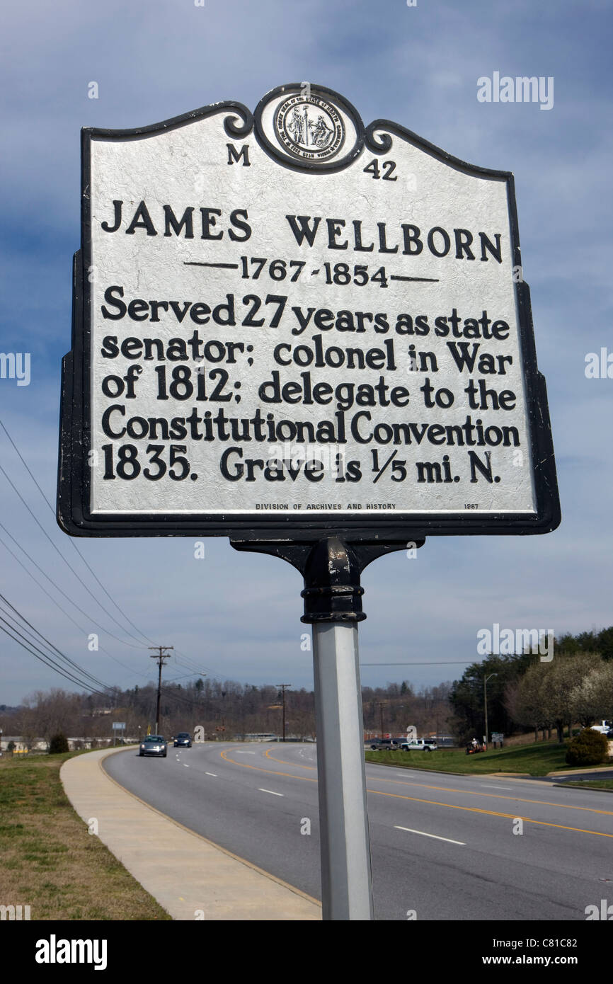 M42 JAMES WELLBORN servi pendant 27 ans en tant que sénateur de l'État ; le colonel pendant la guerre de 1812 ; délégué à la Convention constitutionnelle1835 Banque D'Images