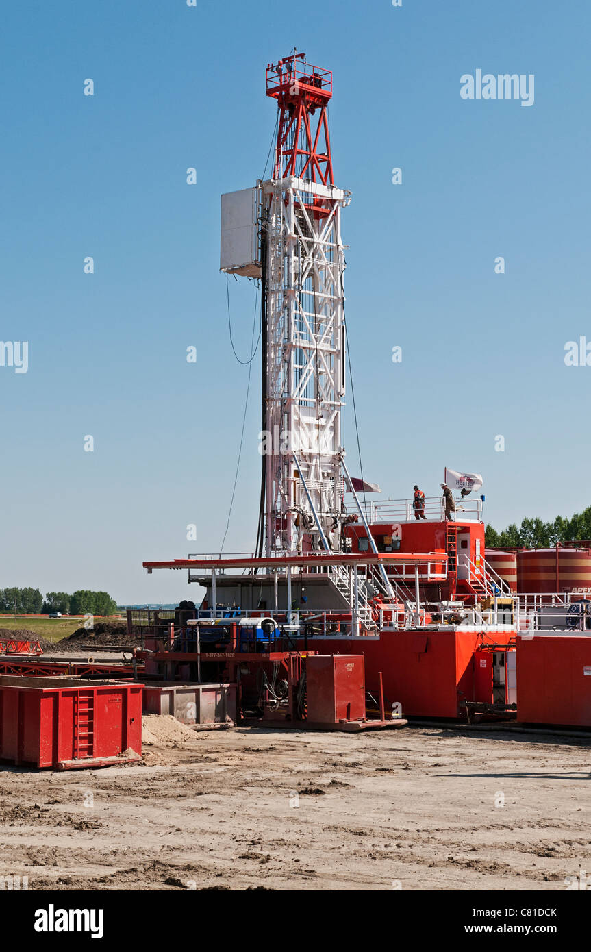 L'exploration de pétrole brut, de l'Alberta, Canada Banque D'Images