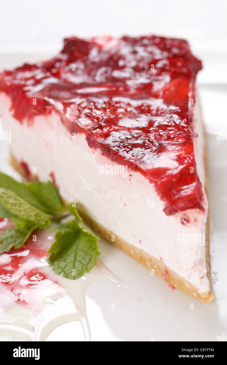 Cherry cheesecake Banque D'Images