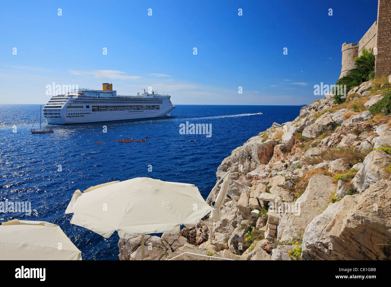 Croisière Dubrovnik, Croatie. Banque D'Images
