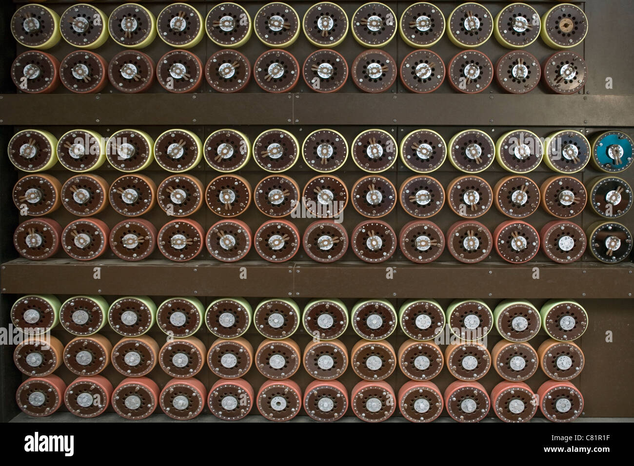 Angleterre Buckinghamshire, Bletchley Park, 'bombe' du panneau de rupture de code Banque D'Images