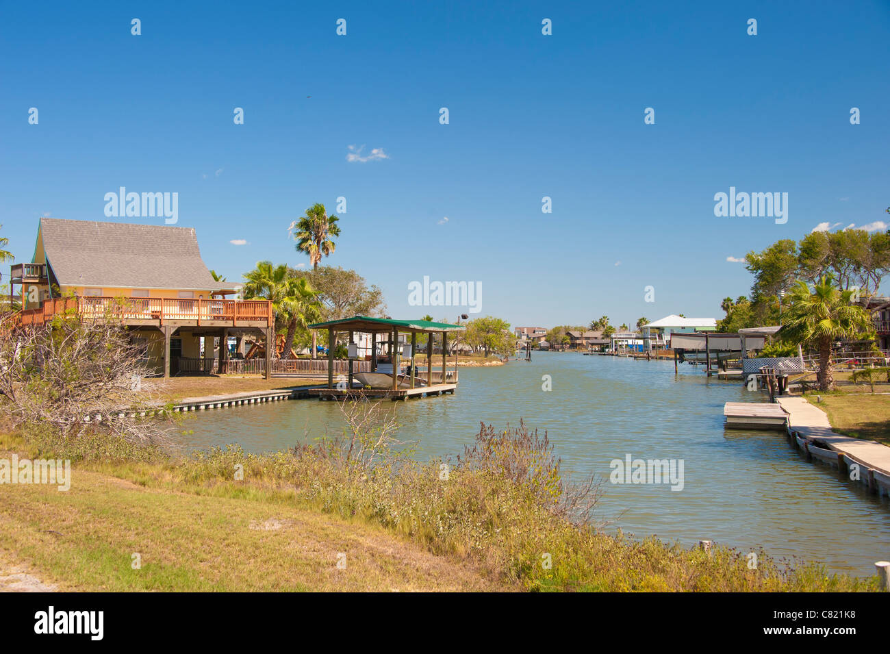 Texas Gulf Coast Vacation Homes Banque D'Images