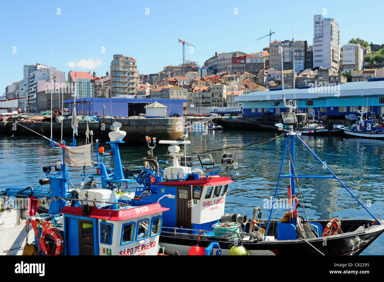Port de pêche. Vigo, Galice, Espagne. Banque D'Images