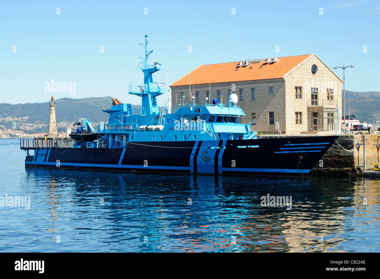 Navire de surveillance douanière espagnole. Vigo, Galice, Espagne. Banque D'Images