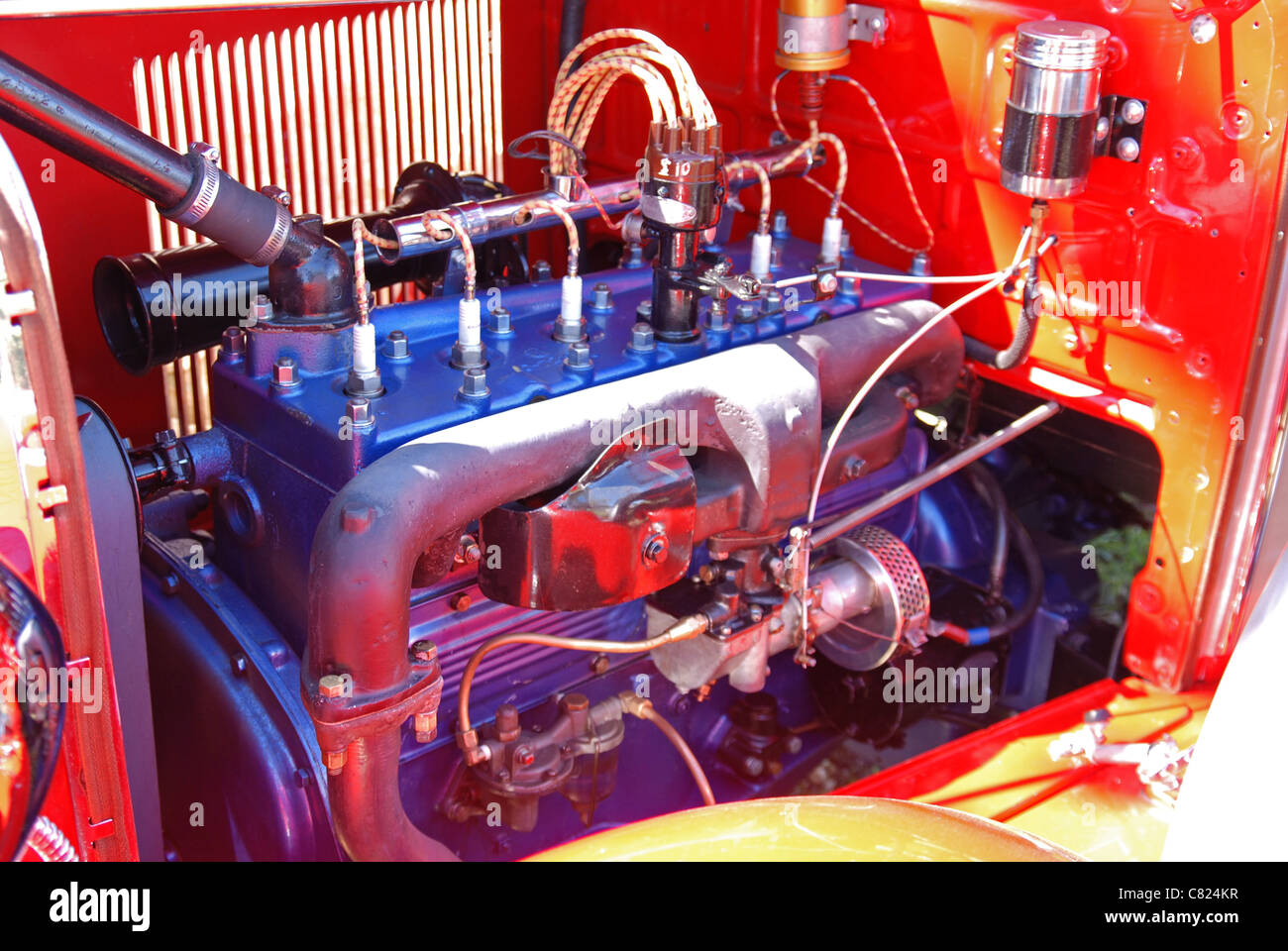 Moteur de la voiture d'époque Graham Paige 1929 Banque D'Images