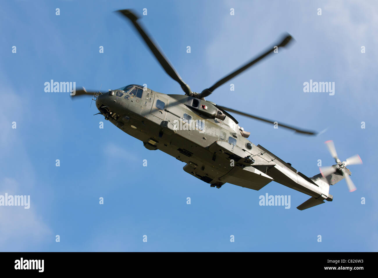 Agusta Westland EH1 EH01 Merlin HC3 ZJ119 en vol Banque D'Images