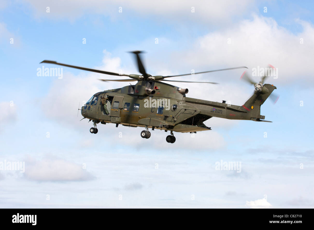 Agusta Westland EH1 EH01 Merlin HC3 ZJ119 en vol Banque D'Images
