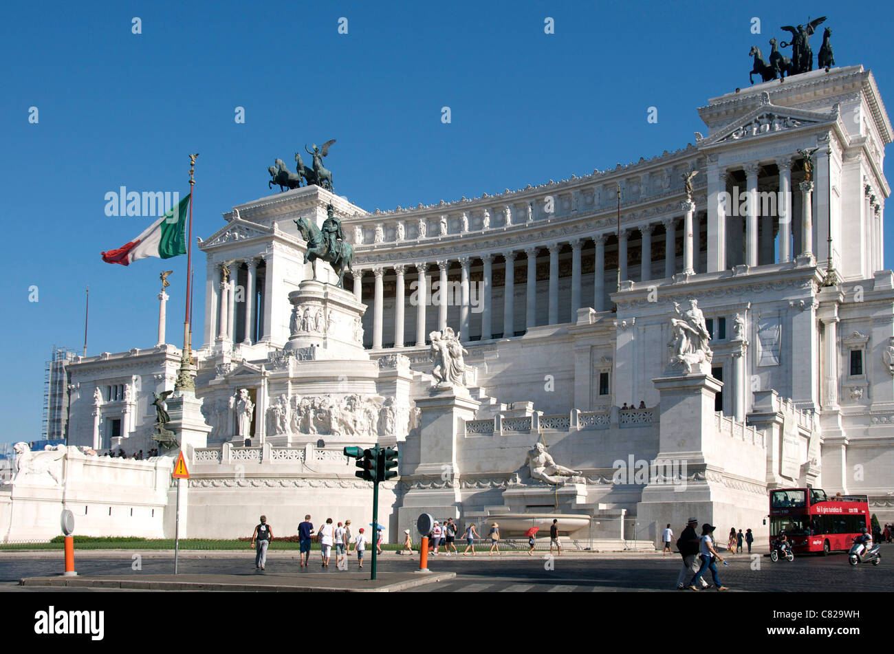 Monument Vittoriano, Altare della Patria, de Vittorio Emanuele II, Piazza Venezia, Rome, Italie Banque D'Images
