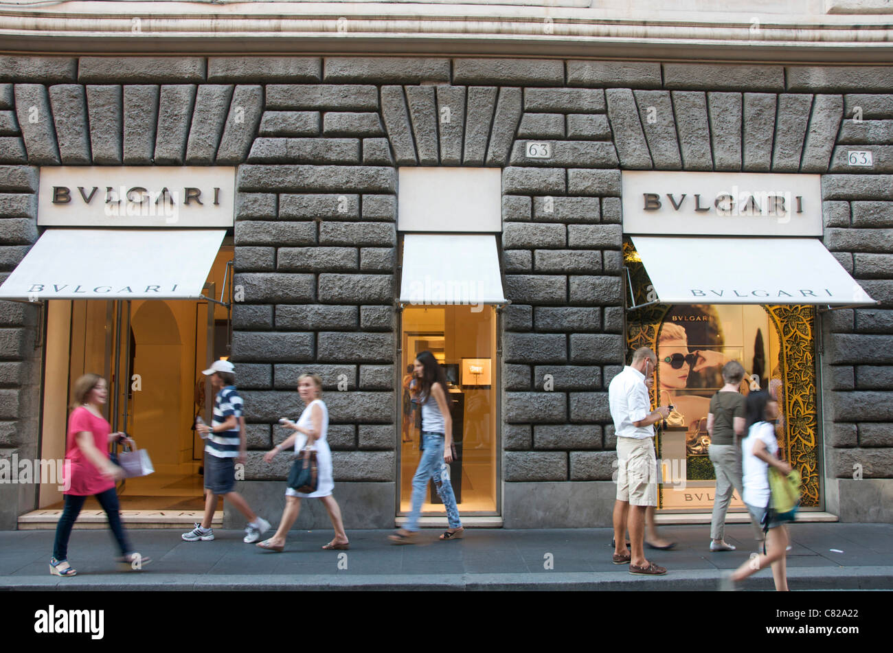 Boutique Bulgari, Rome, Latium, Italie, Europe Banque D'Images