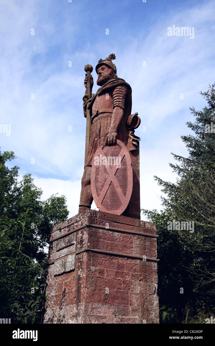 Statue de Sir William Wallace près de Dryburgh dans la région des Scottish Borders Banque D'Images