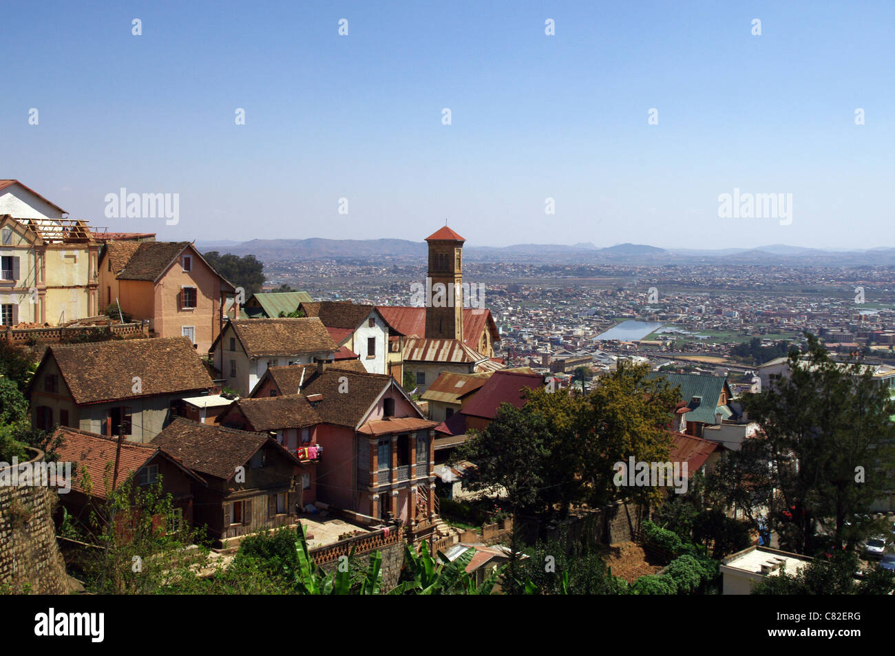 Haut de la ville d'Antananarivo Banque D'Images