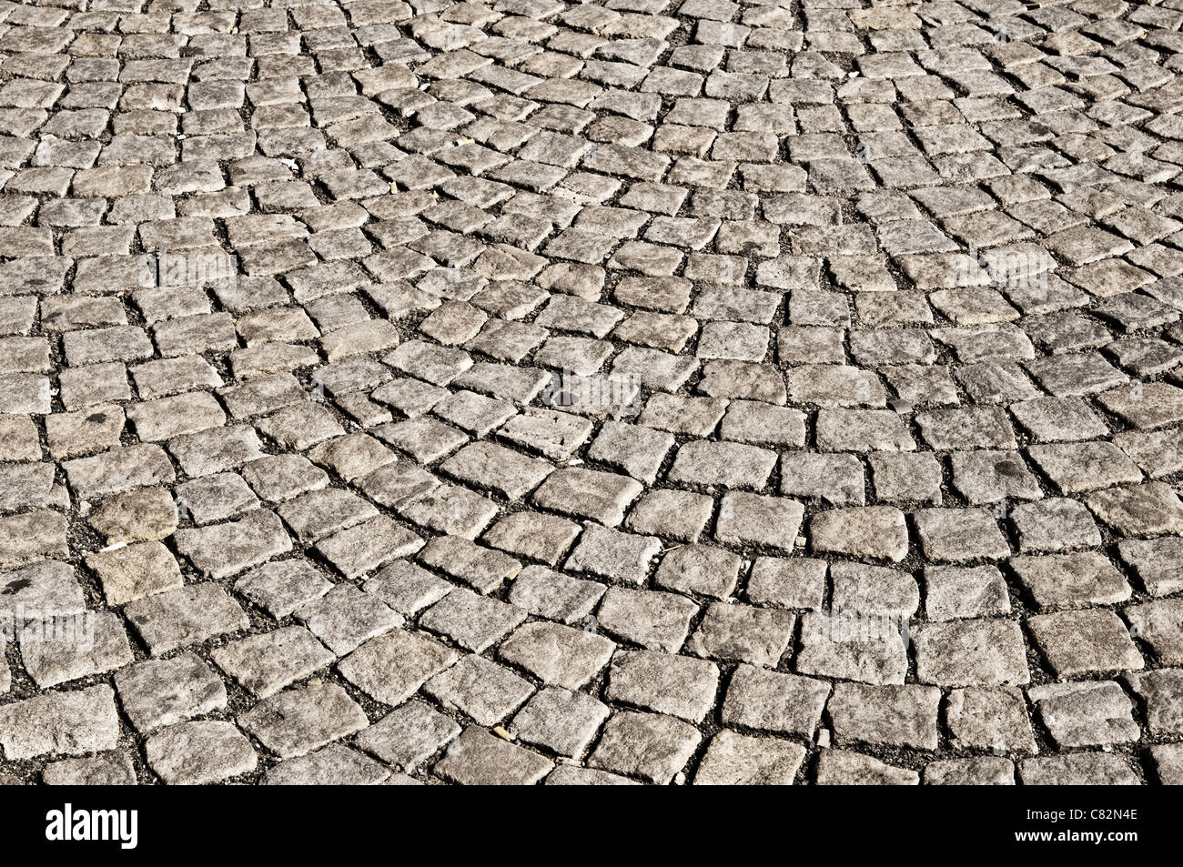Cobblestone sépia à Prague Banque D'Images