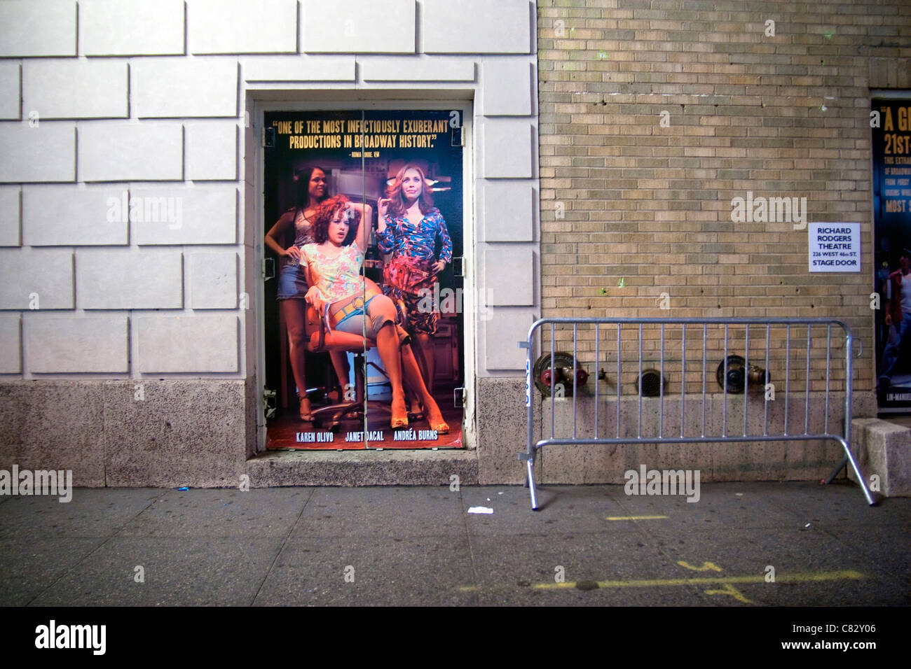 Une publicité d'un spectacle musical à Broadway (Manhattan, New York City). Banque D'Images