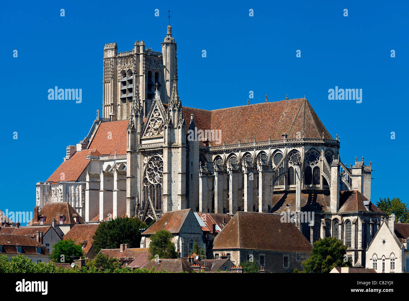 L'Europe, Yonne, Auxerre, Cathédrale Saint-Étienne Banque D'Images