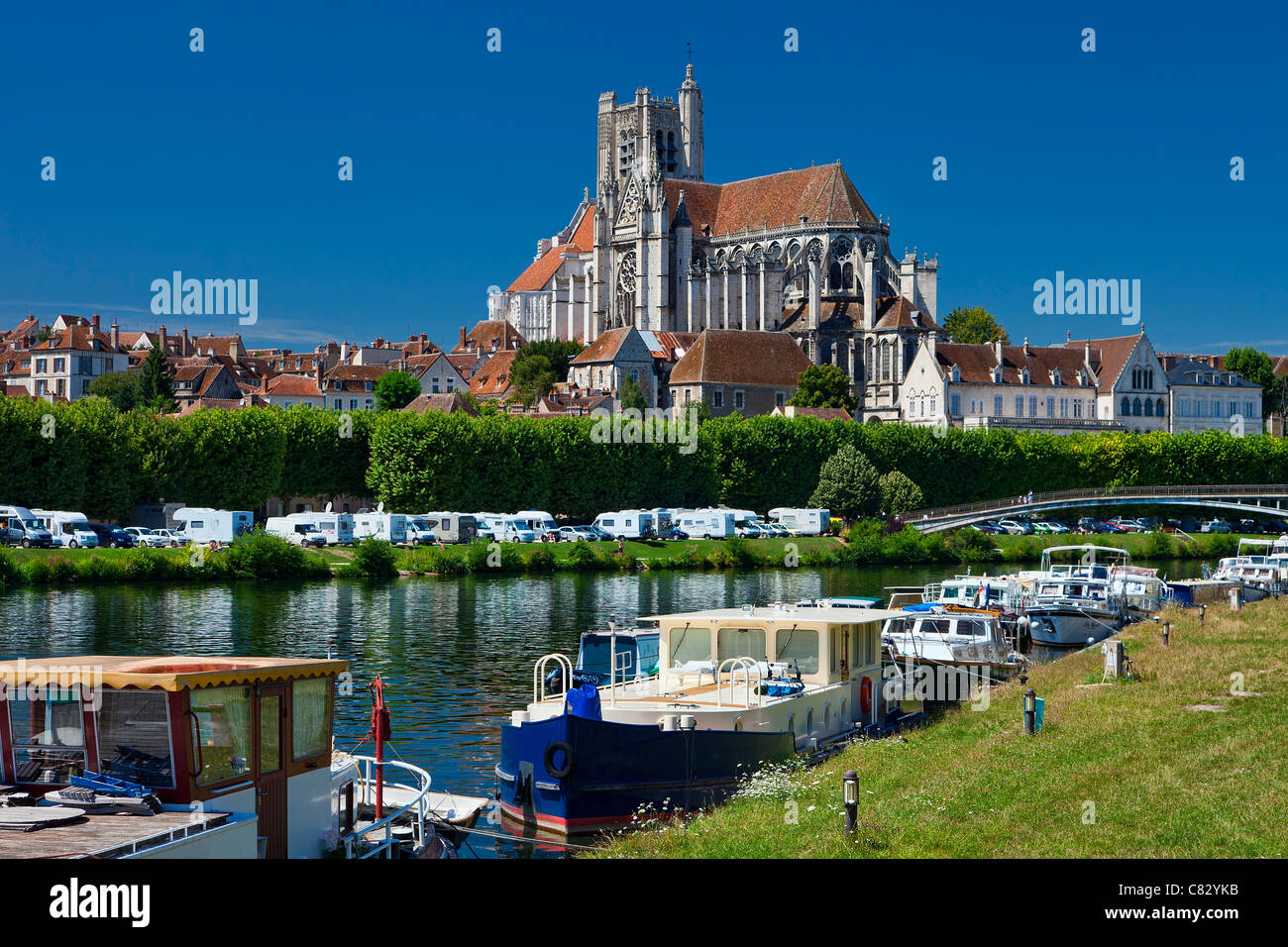 La France, l'Yonne, Auxerre, Cathédrale Saint-Étienne Banque D'Images