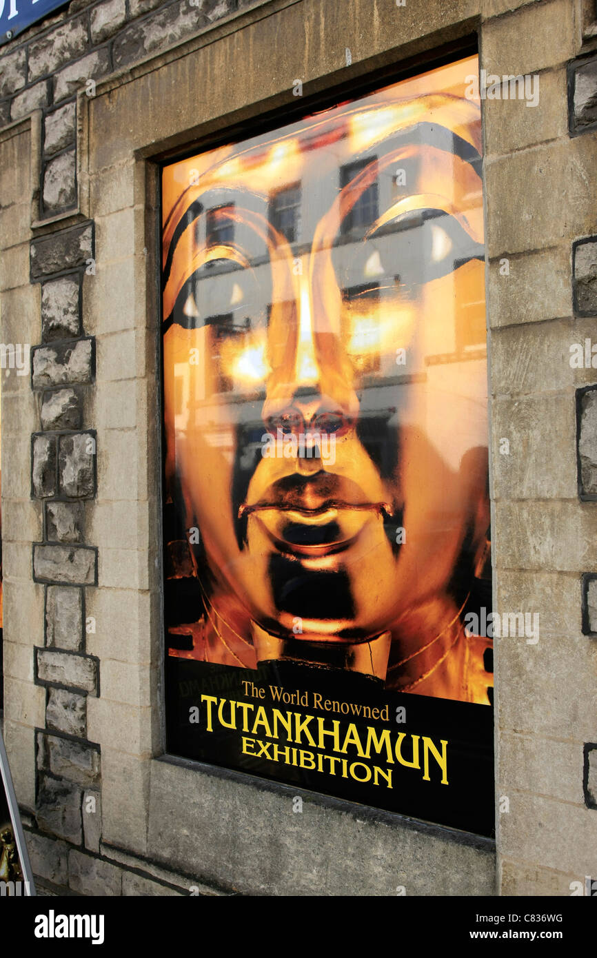 Une affiche annonçant l'exposition de Toutankhamon dans Dorset Dorchester Banque D'Images