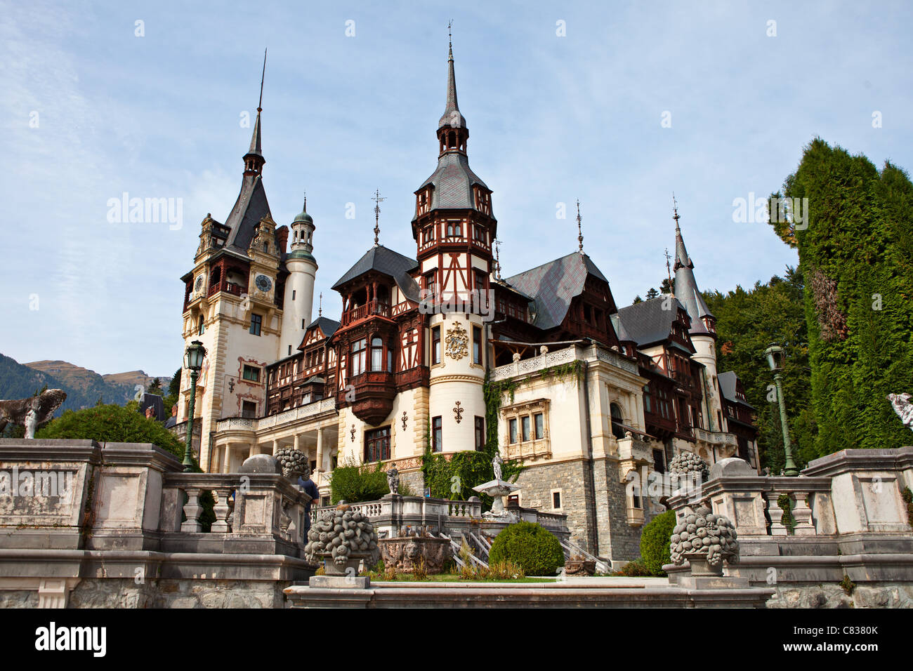 Le Château de Peles de Sinaia Roumanie Banque D'Images