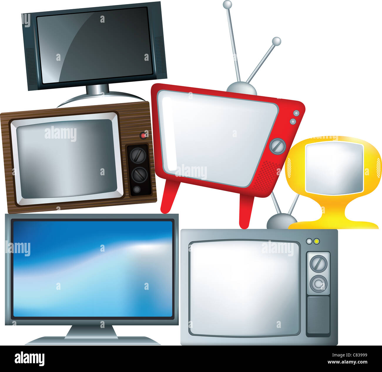 Collection of tv sets Banque de photographies et d'images à haute  résolution - Alamy