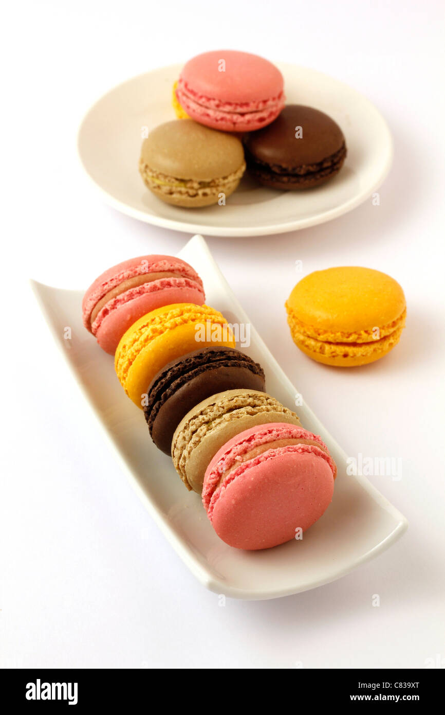 Les macarons. Cuisine française typique. Banque D'Images