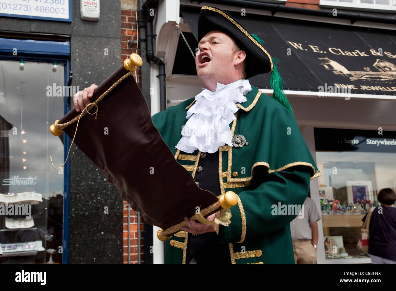 Crieur, Lewes, dans le Sussex, Angleterre Banque D'Images