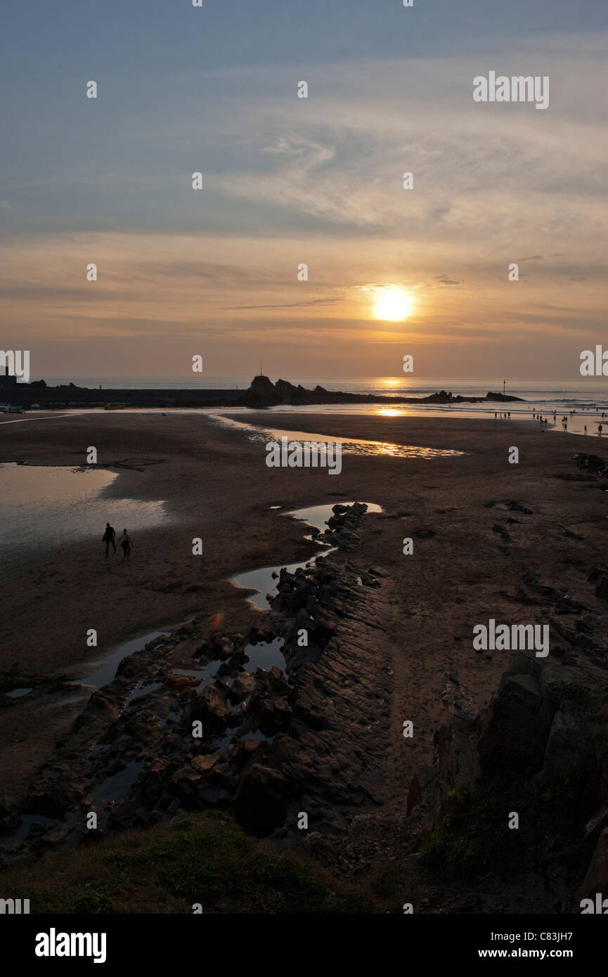 Une balade au coucher du soleil Banque D'Images