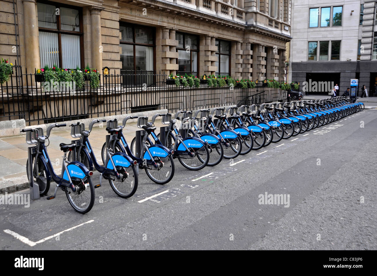 Vélos de Barclays Banque D'Images