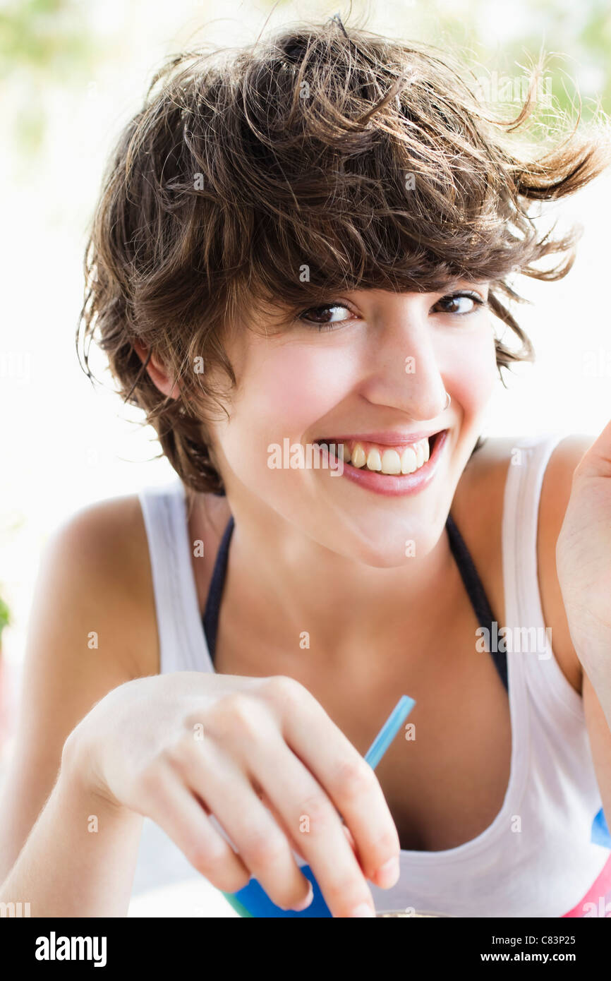 Close up of woman's face Banque D'Images