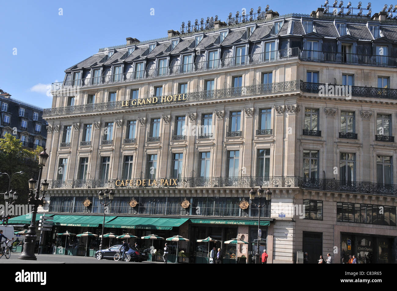 Le Grand Hôtel et Café de la Paix Paris France Banque D'Images