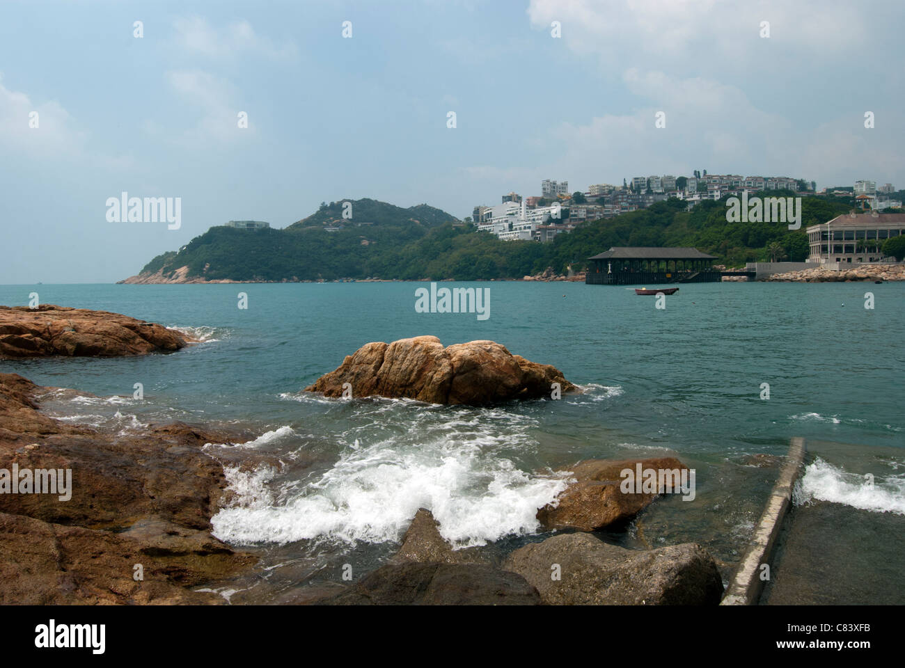 Stanley, Hong Kong, avec Murray House et Blake Pier Banque D'Images