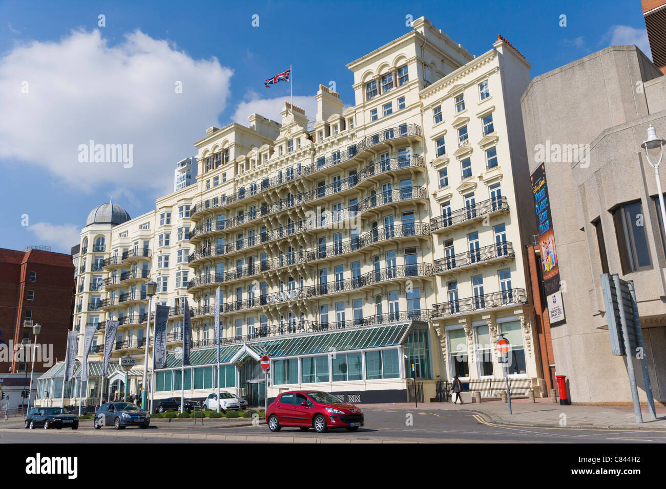 L'hôtel De Vere Grand Brighton, le Grand Hotel, King's Road, Brighton, East Sussex, England, UK Banque D'Images