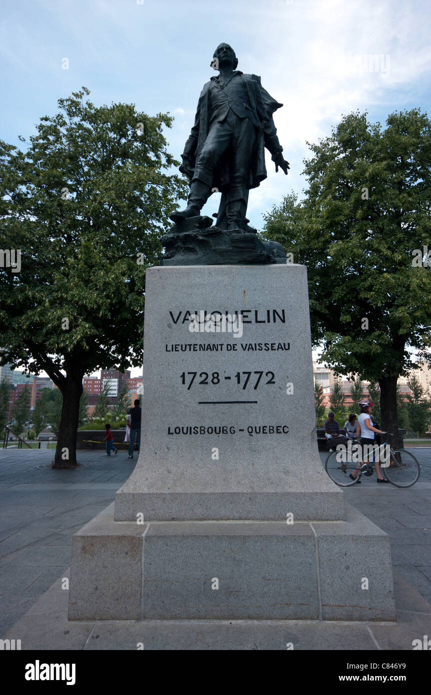 Vauquelin statue en Vieux Port de Montréal Québec Canada Banque D'Images