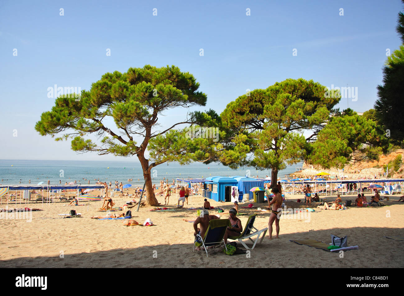 Platja dels Capellans, Salou, Costa Dorada, province de Tarragone, Catalogne, Espagne Banque D'Images