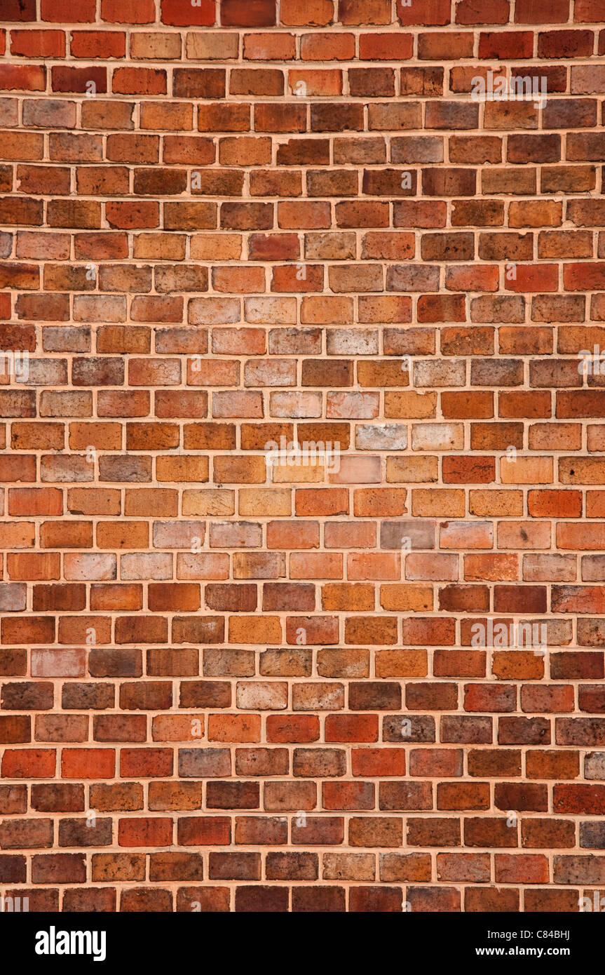 Image de texture très détaillée d'un mur de briques. Banque D'Images