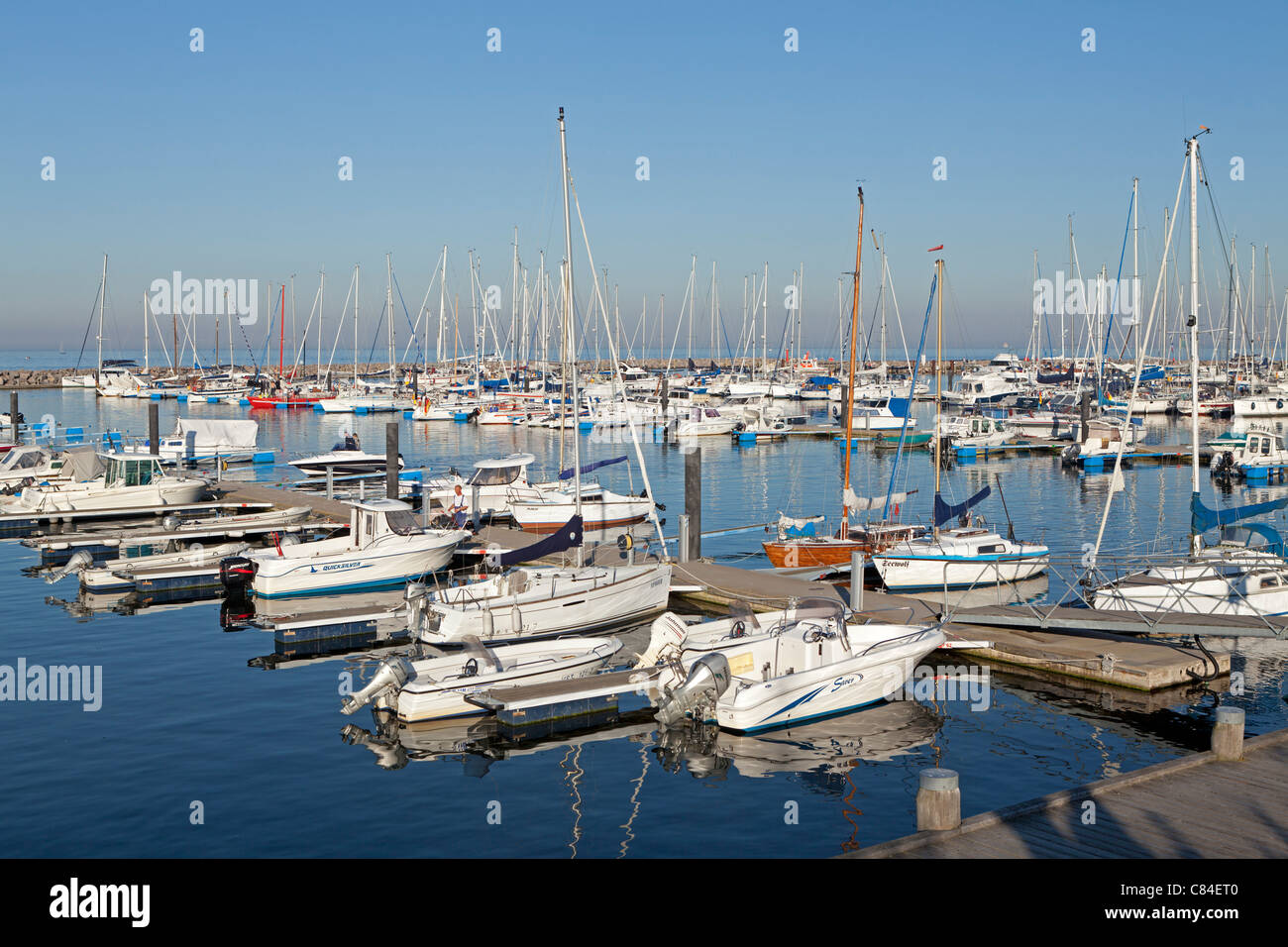 Marina, Kühlungsborn est, côte de la mer Baltique, Schleswig-Holstein, Allemagne Banque D'Images