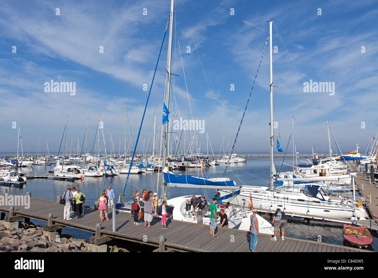 Marina, Kühlungsborn est, côte de la mer Baltique, Schleswig-Holstein, Allemagne Banque D'Images