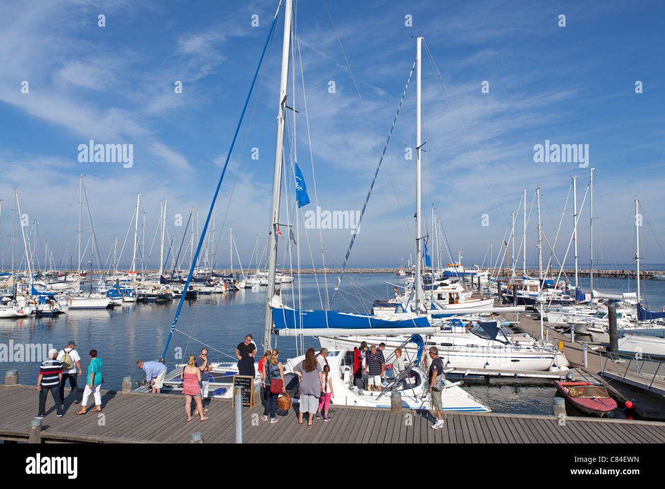 Marina, Kühlungsborn est, côte de la mer Baltique, Schleswig-Holstein, Allemagne Banque D'Images