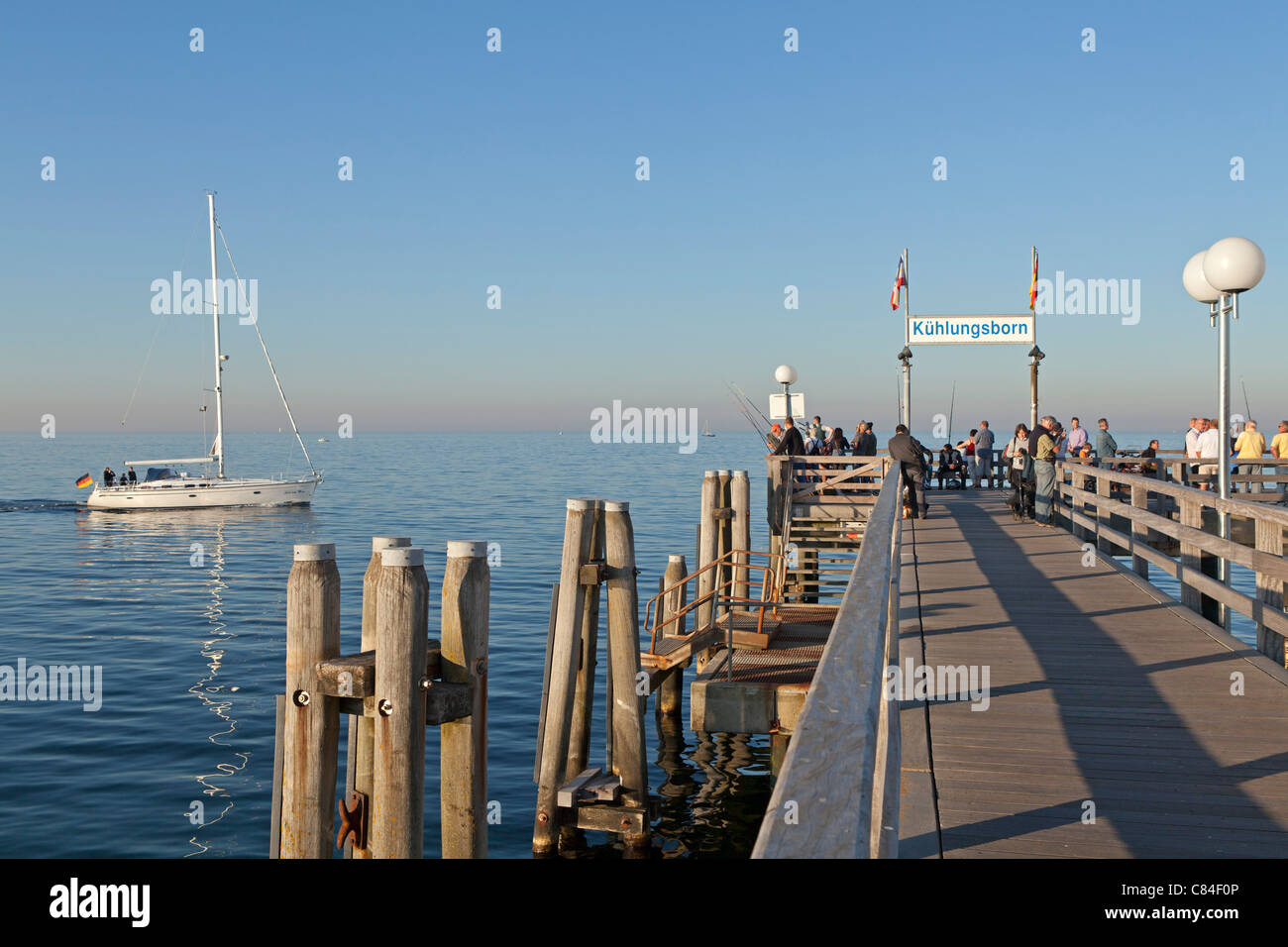 Pier, Kühlungsborn est, côte de la mer Baltique, Schleswig-Holstein, Allemagne Banque D'Images