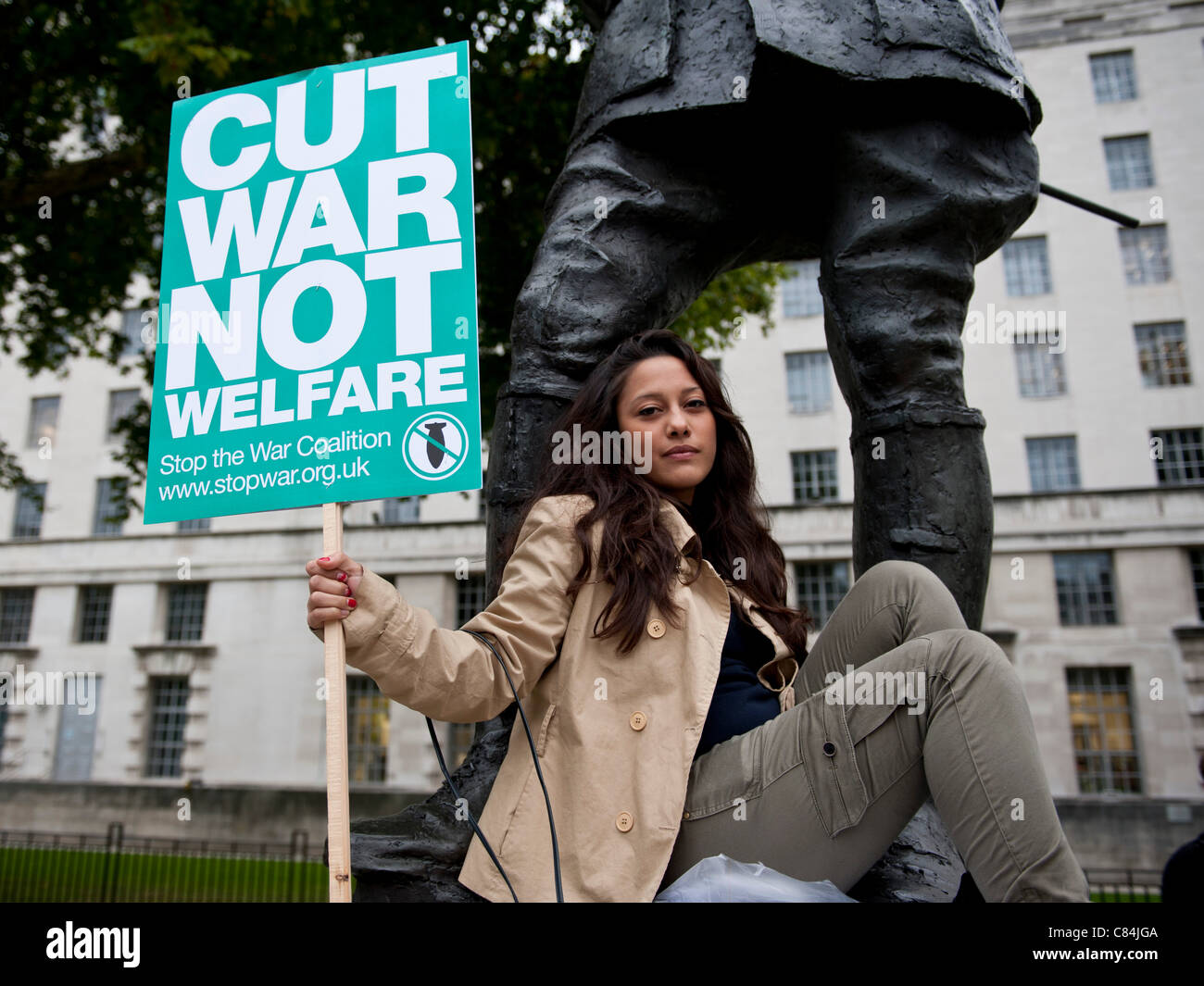 Canales Dafnne Allenbrooke à pieds du Maréchal. Un arrêt de la guerre contre la guerre en Afghanistan, Whitehall Banque D'Images