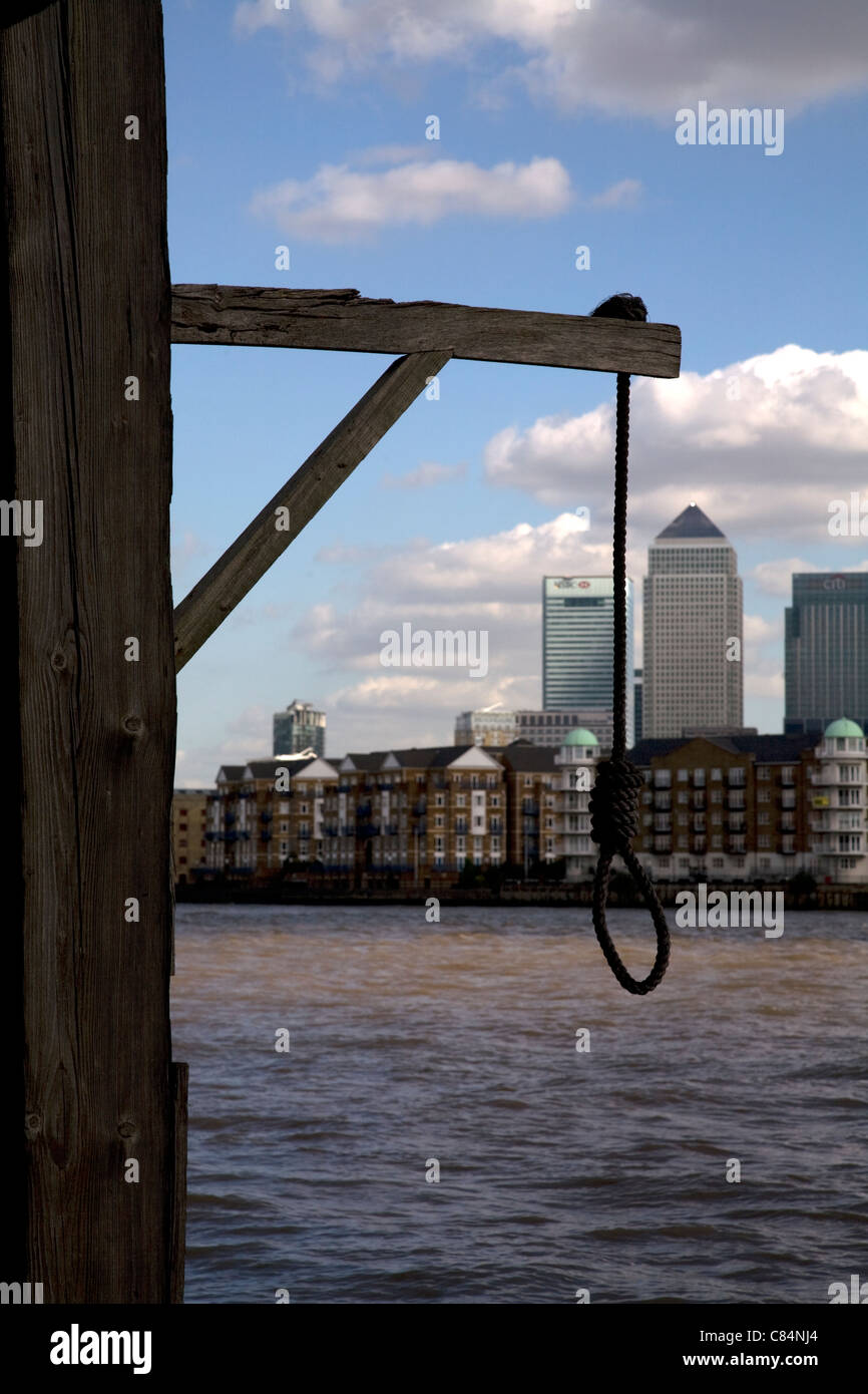 De potence perspective de Whitby Angleterre Londres wapping Banque D'Images