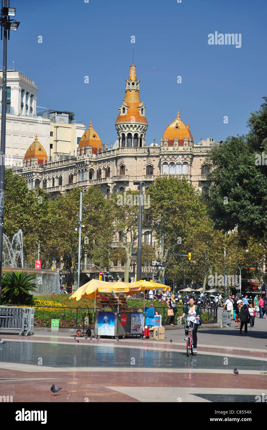 La Plaça de Catalunya, Barcelone, Province de Barcelone, Catalogne, Espagne Banque D'Images