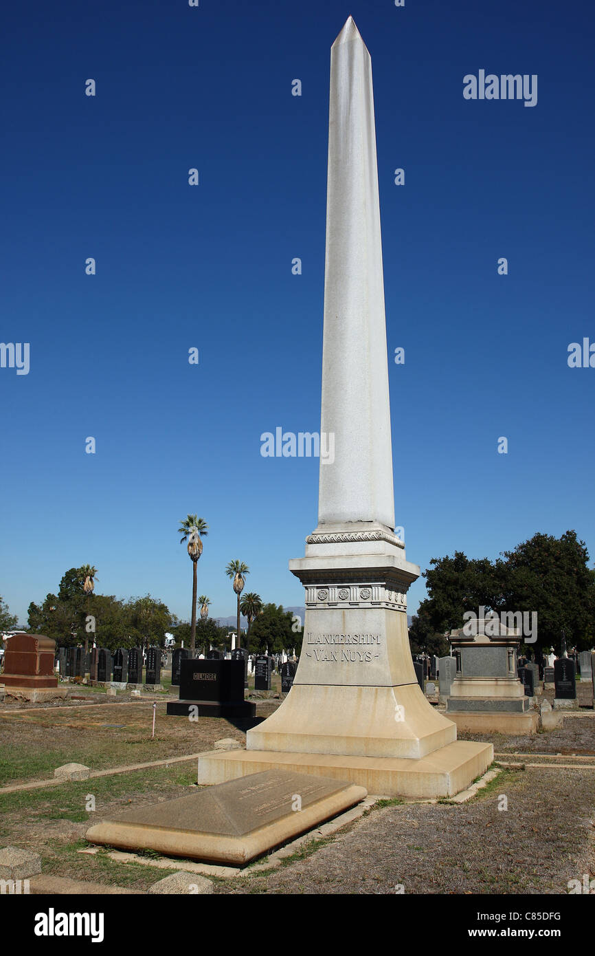 LANKERSHIN & VAN NUYS CIMETIÈRE SHOWMEN'S REST AU EVERGREEN MEMORIAL PARK BOYLE HEIGHTS LOS ANGELES CALIFORNIA USA 08 Banque D'Images
