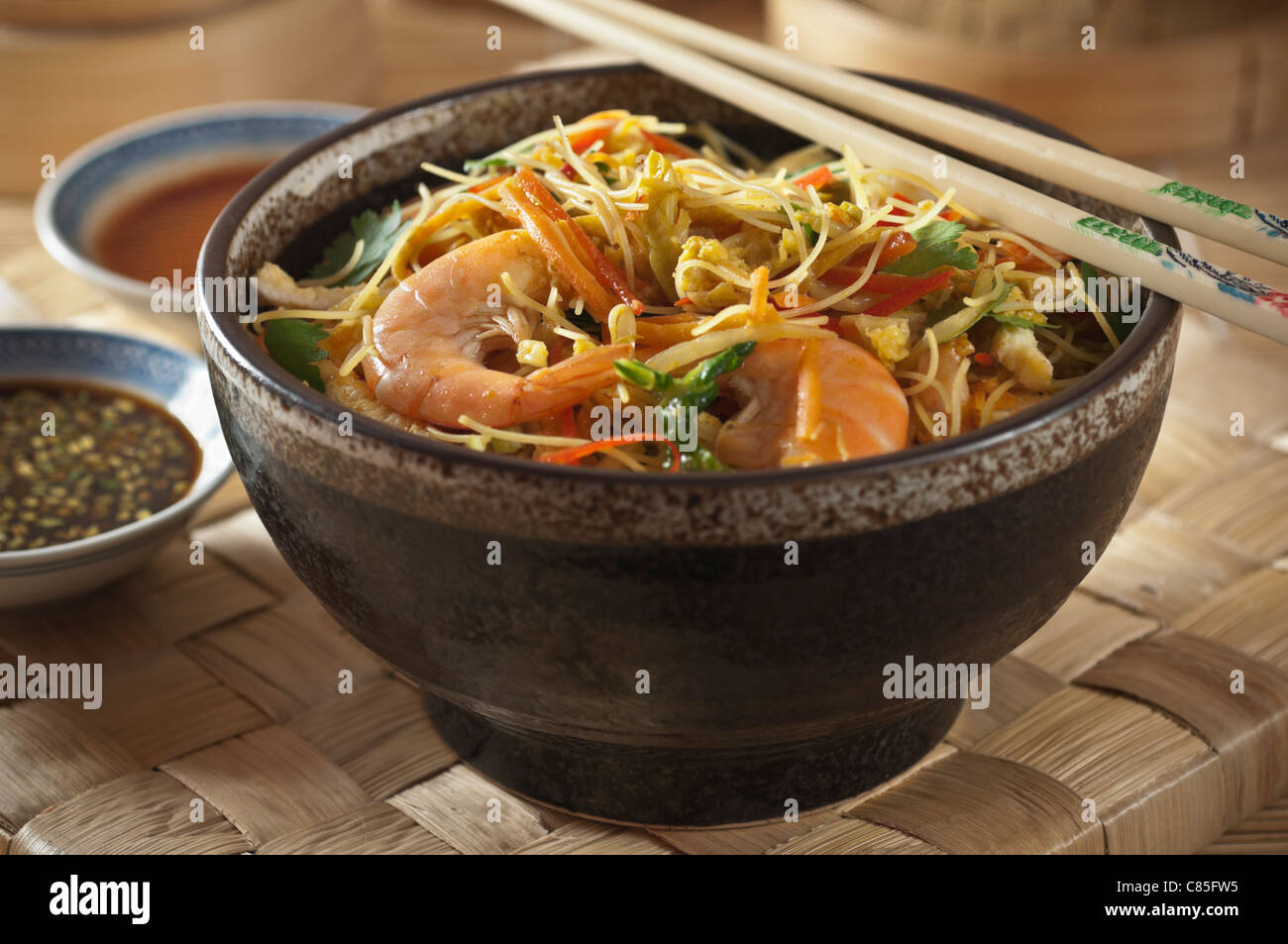 Singapore noodles Chinese food Banque D'Images