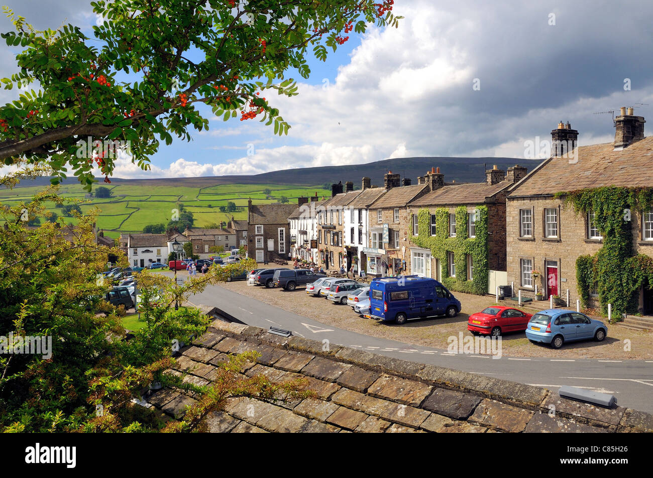 Reeth village Swaledale,Yorkshire Dales National Park Banque D'Images